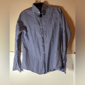 URBAN REVIVO men  shirt, medium  see tag for details, blue and white